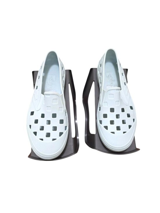 Vans Men's Light Blue Slip-On Checkerboard Perforated Rubber Shoes Size 6 - Picture 1 of 8